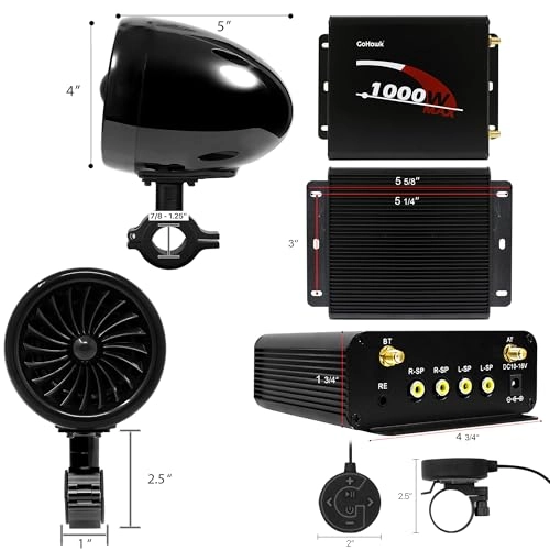 TJ4-Q - 1000W 4 Channel + 4" Speaker - 4