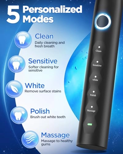 Y08U - 8 Brush Heads 120 Days Battery Life USB C