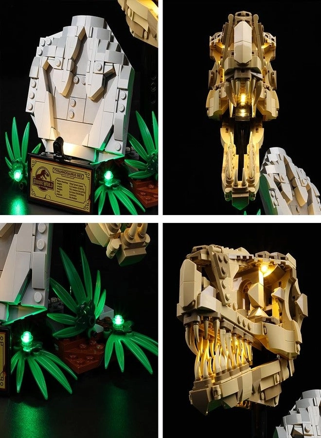 LED Light Kit - Compatible with Lego T. rex Skull 76964 (Lights Only)