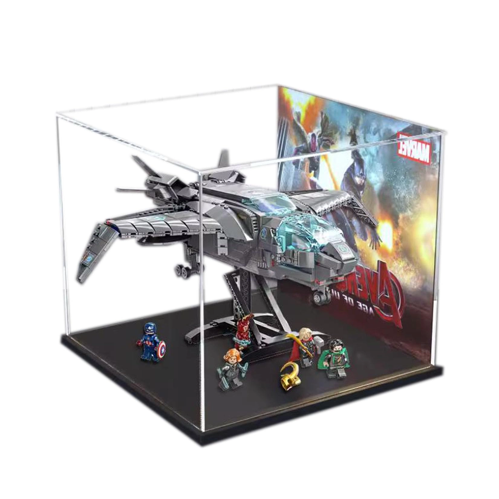 HALFS Acrylic Display Case - 15.7 x 15.7 x 13.8 inches Clear