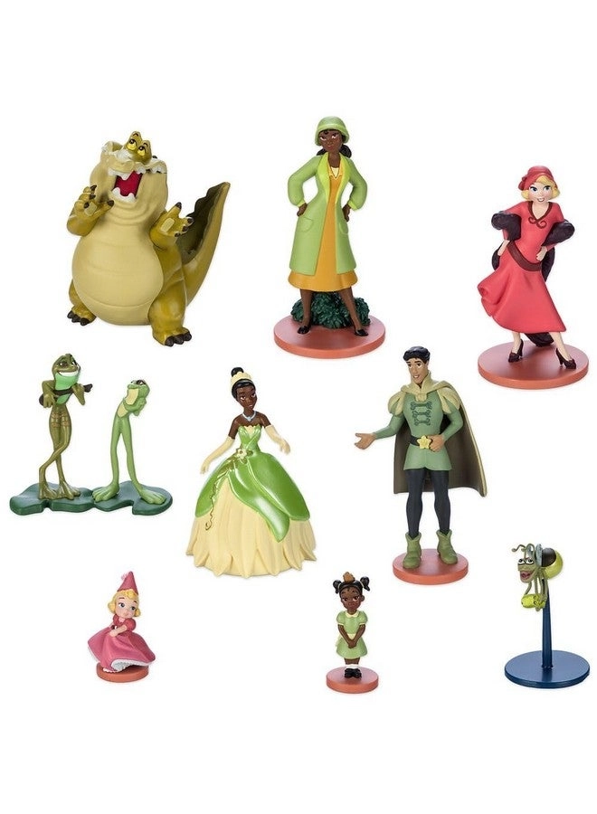 Disney Store Tiana Deluxe Set - The Princess and The Frog Sculpted Figures 9 pcs
