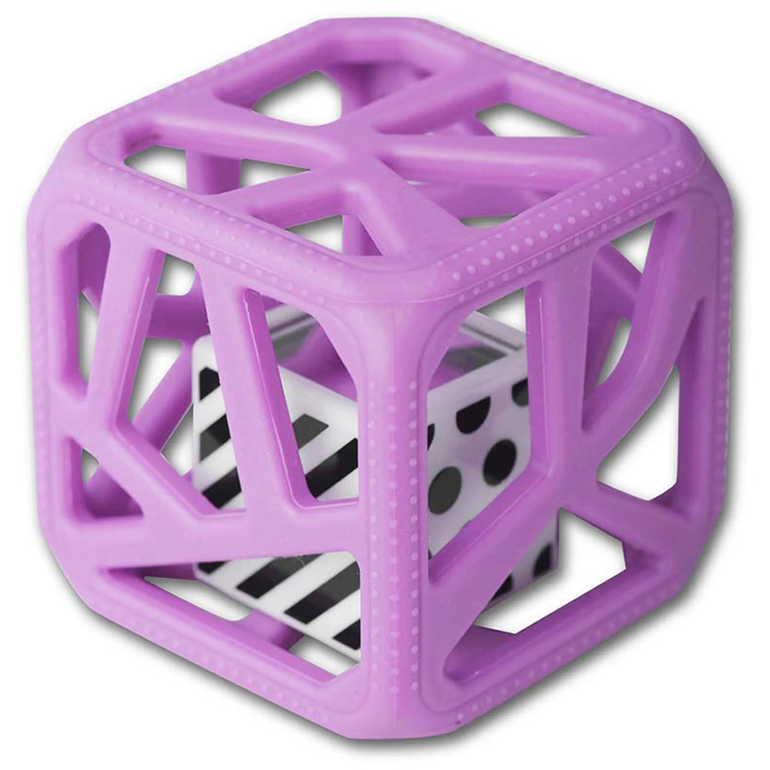 Chew Cube Easy-Grip Teether Rattle - 100 % food-grade silicone