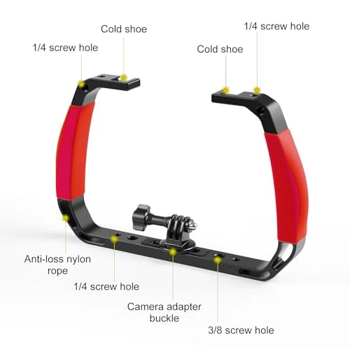 Underwater Diving Rig - Tray Mount Silicone Anti Slip 2 Cold Shoe