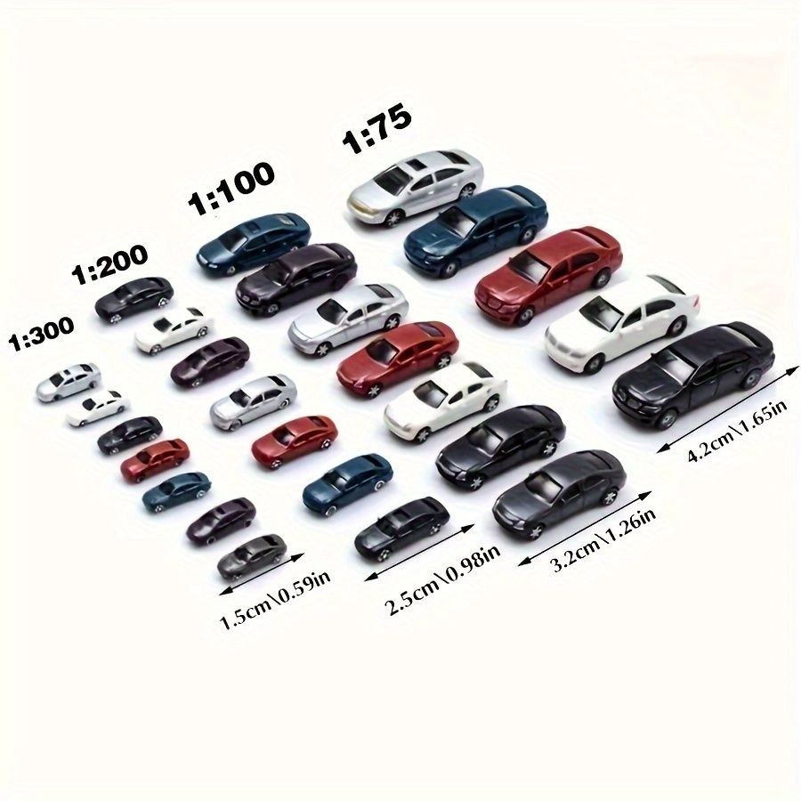 Mini Car Sedan Models - 1:100 durable plastic