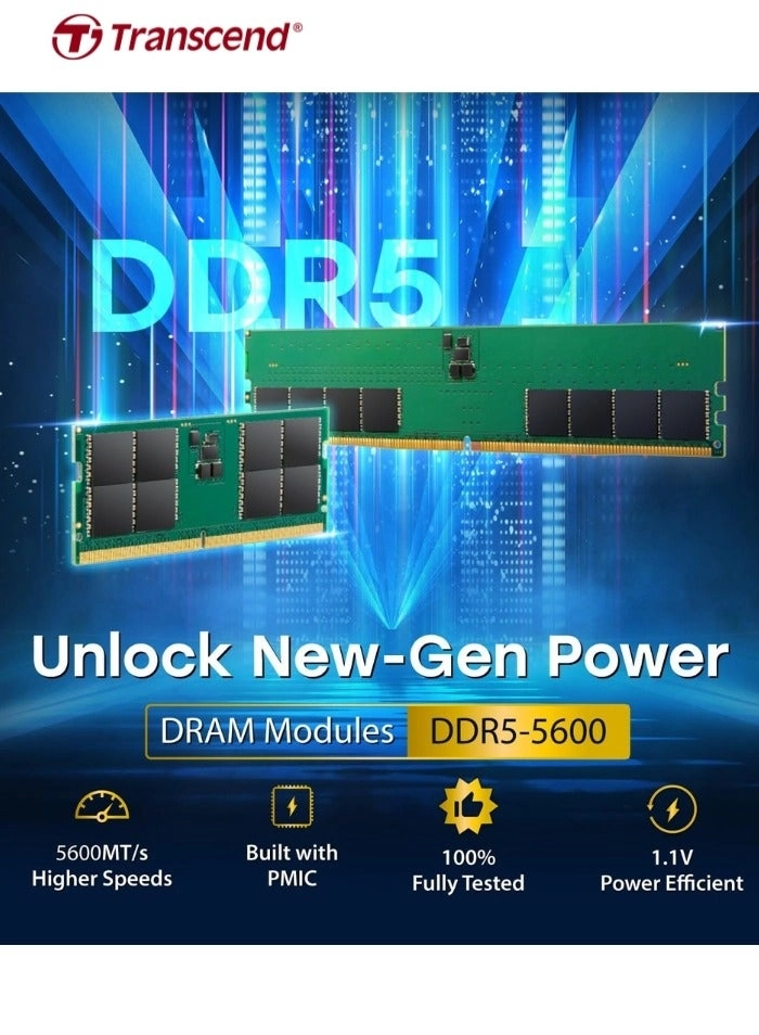 JM5600ASE-32G - 32GB 5600MHz SO-DIMM DDR5