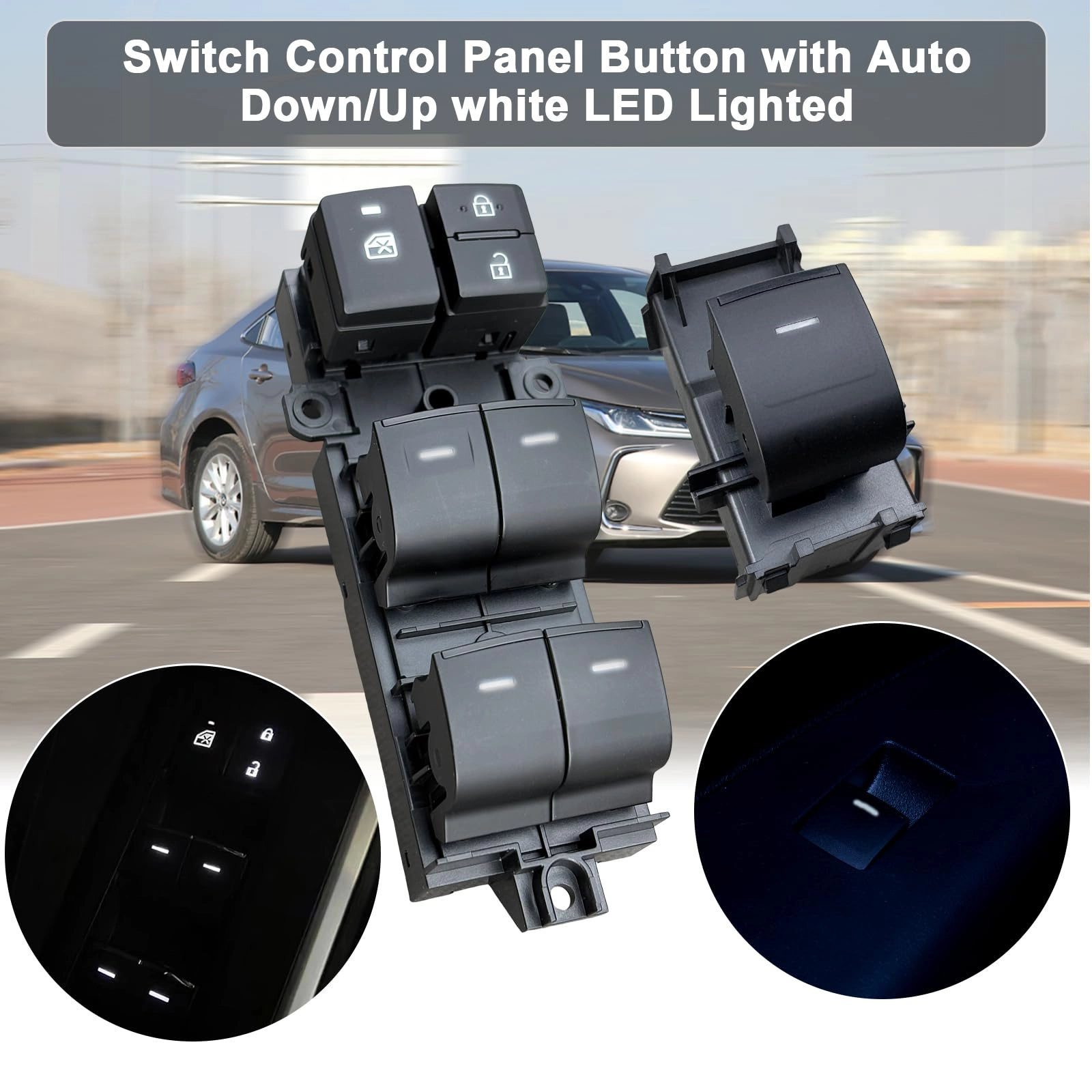 Power Window Switch Assembly - Driver Side Master Control with Installation Tool