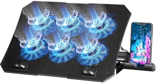 AICHESON Laptop Cooling Pad - 6 Cooler Fans 12-15. 6 inch