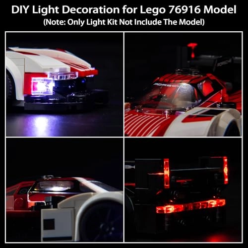 Lighting Kit for LEGO Porsche 963 76916