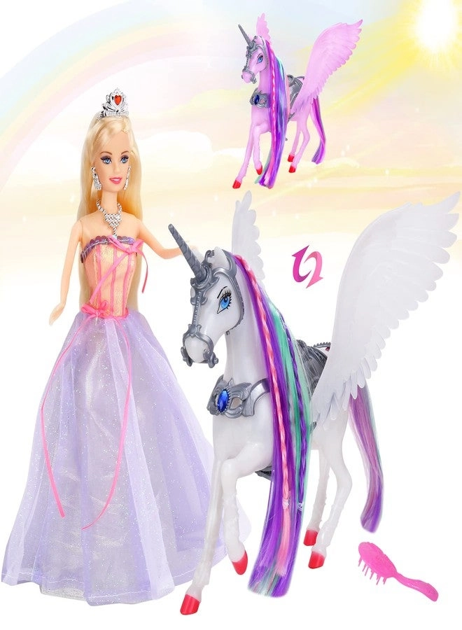 Unicorn Princess Doll - Magical Light Mane and Tail Set