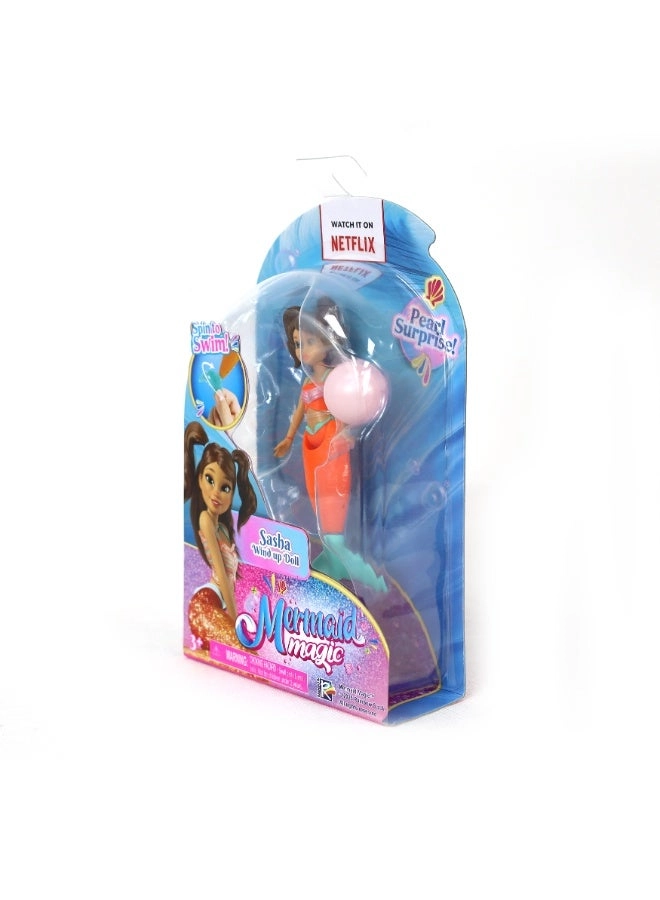 Sasha Doll - 5-Inches Wind-Up Swim Action Set Ages 3+