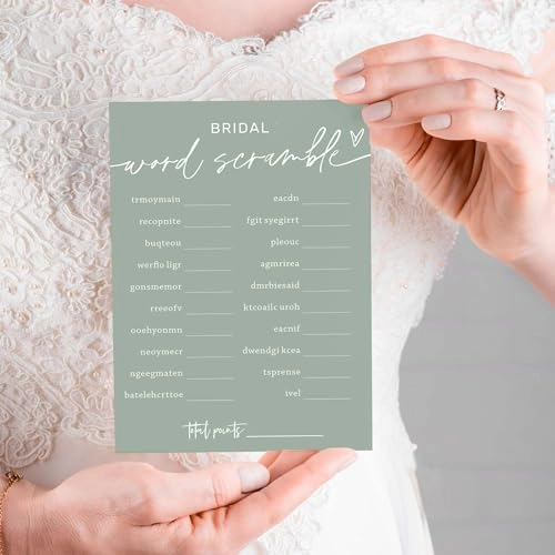 Bridal Shower Games Cards - 25 pieces Adult