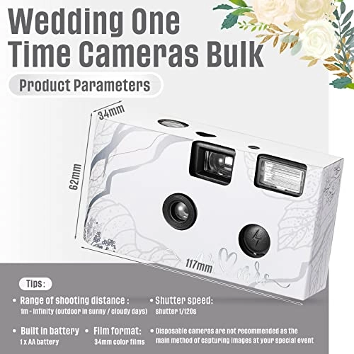 Disposable Film Camera - 4 Pcs Flash 27 Exposure 34mm