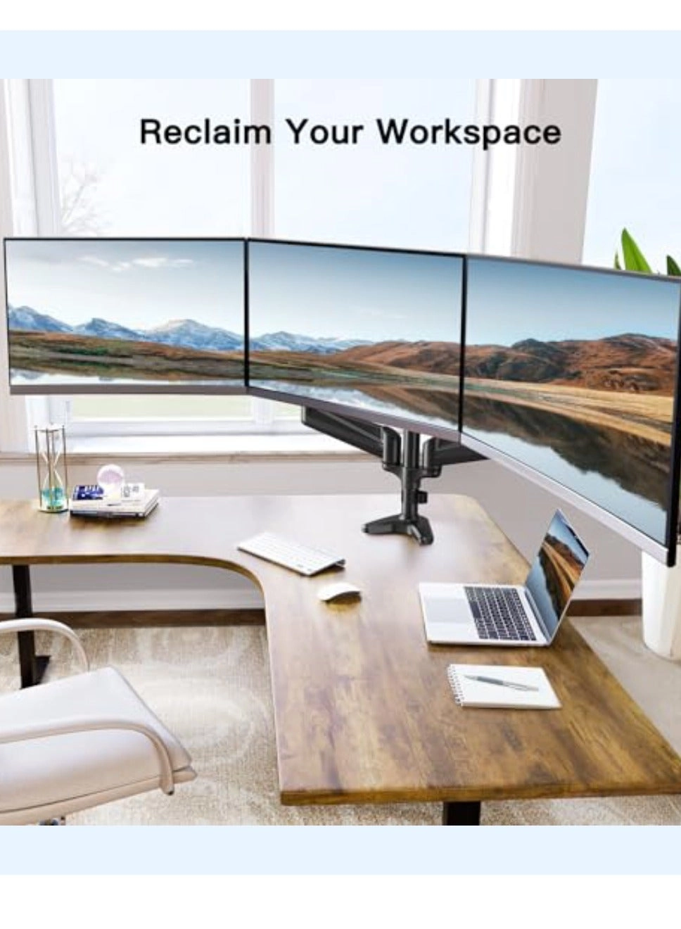 Monitor Mount 3 Monitors - 17-32 Inch