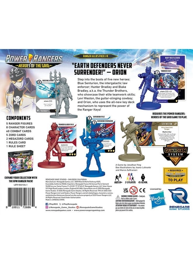 Power Rangers: Heroes of The Grid: Allies Pack #4 - Roleplaying Miniatures Game