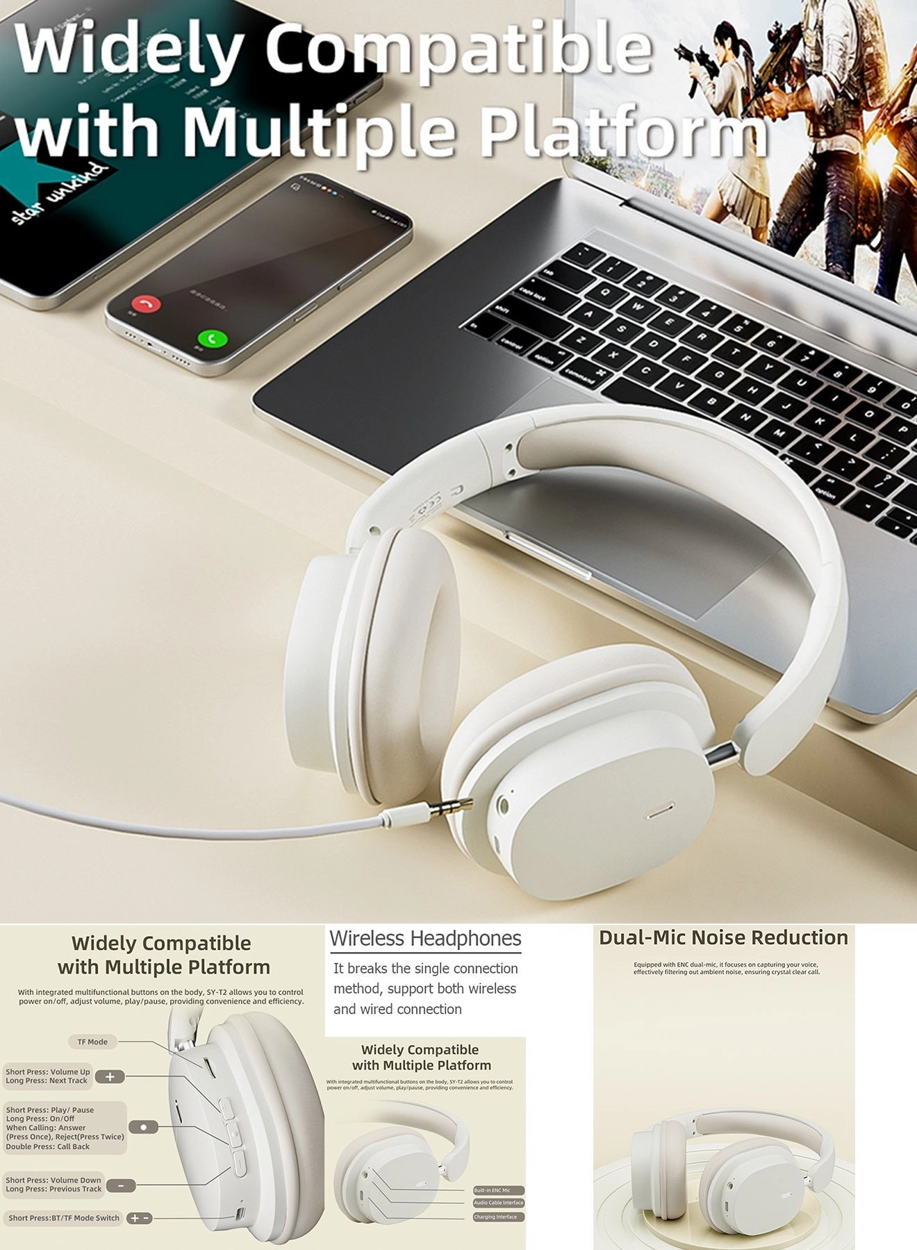 Bluetooth Headphones Wireless Headphone