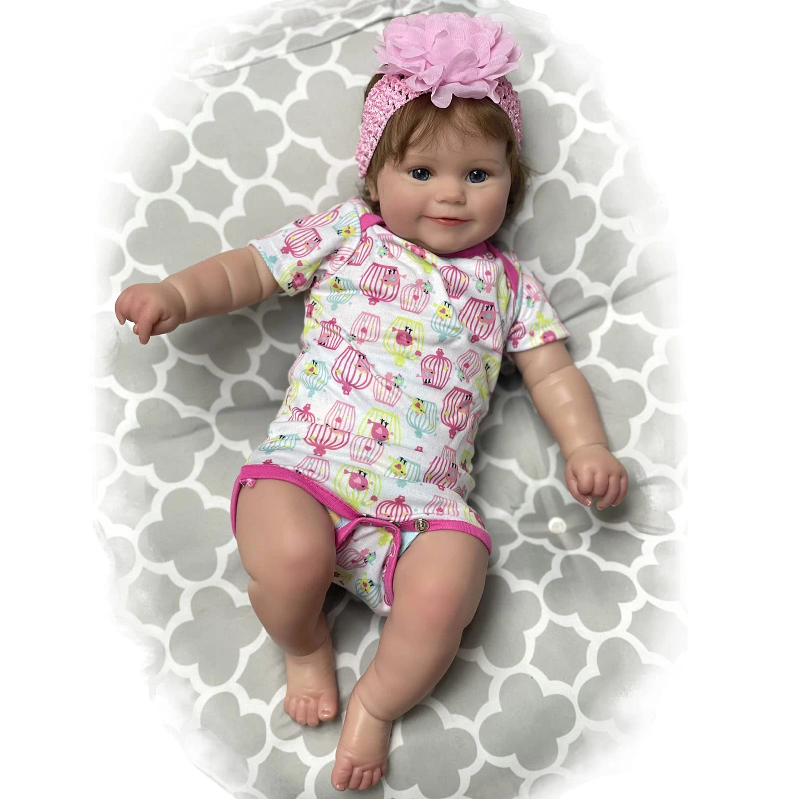 Rebirth Baby Doll - 48cm/58cm Silicone Limbs Cloth Body Panda Clothes Gift Set