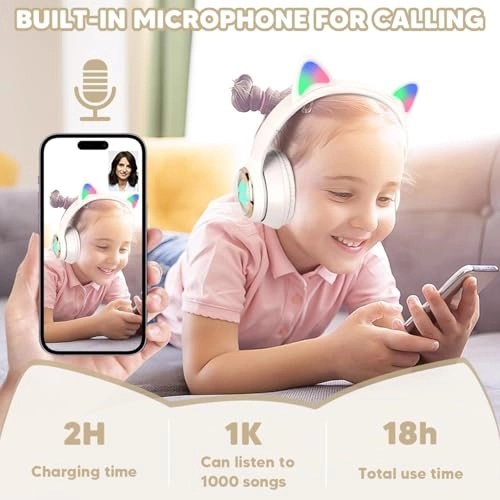 Cat Ear Kids Bluetooth Headphones Wireless Headphone