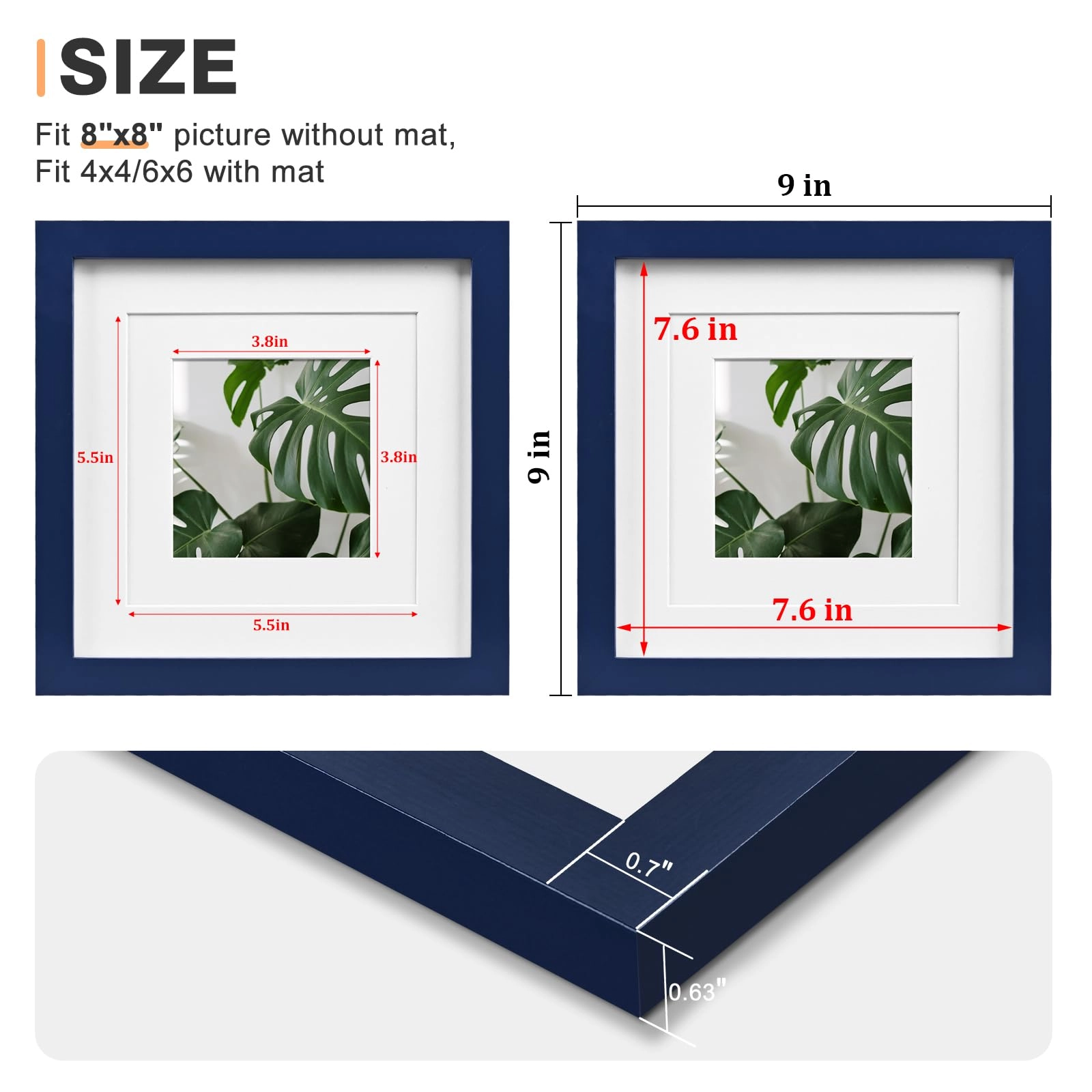 Collage Picture Frame - 8x8 Set