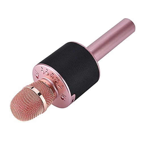 Karaoke Bluetooth Microphone - 4 Hour Playtime TF Card Slot RGB LED Lights