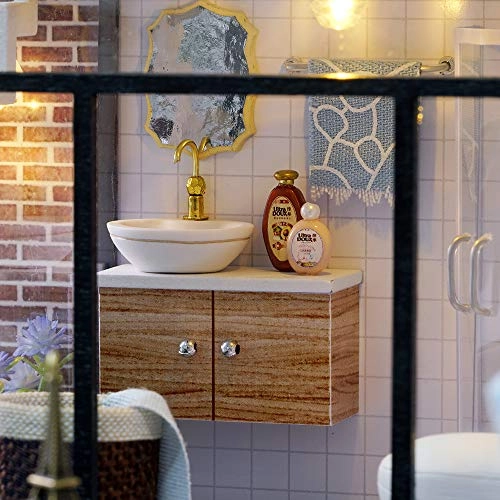 Pinellia Time DIY dollhouse kit - Pink with LED light