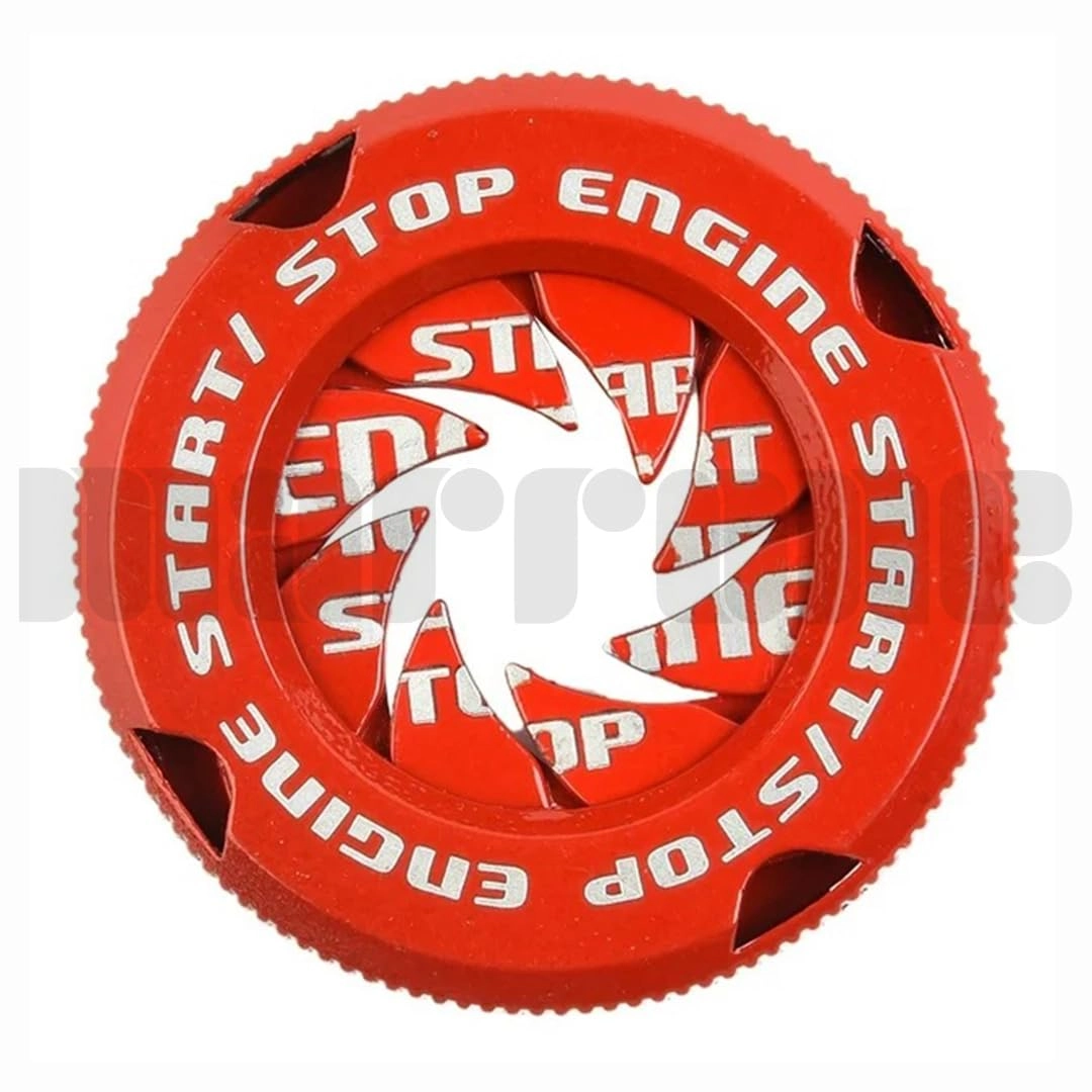 Push to Start Ignition Button Cover - Interior Red
