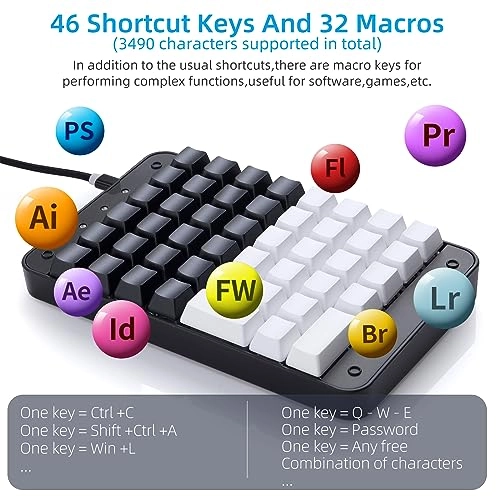 One Handed Mechanical Gaming Keyboard - Wired