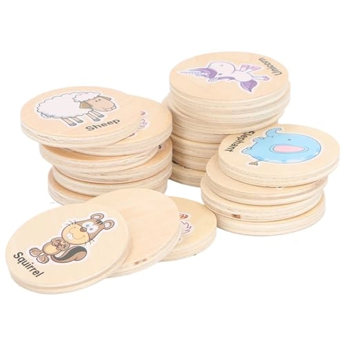 Match Memory Game - Wood Forest Animal