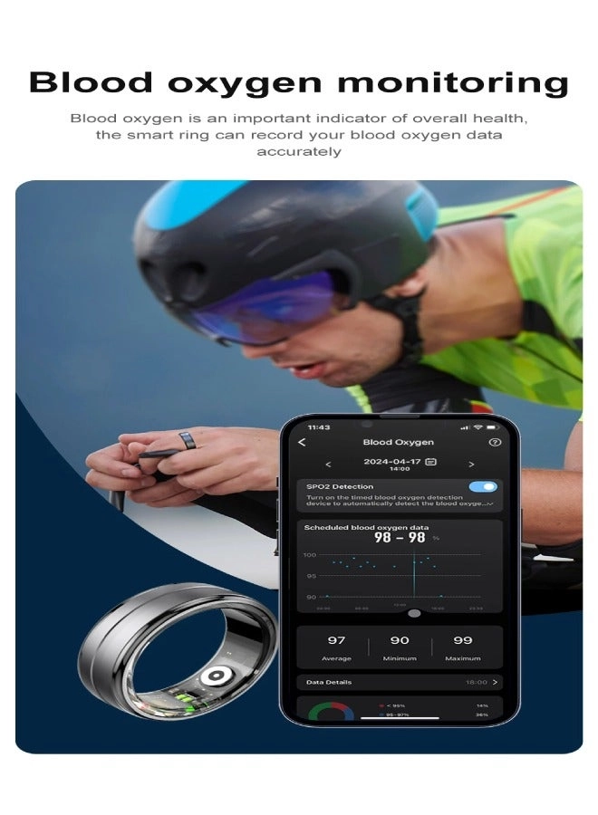 R06 - Smart Ring 5ATM IP68 Heart Rate Oxygen Monitor
