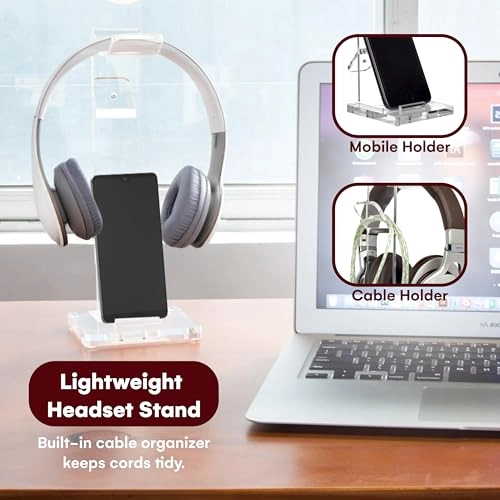 Headphone Stand for Universal - Cable Organizer Cellphone Stand Set
