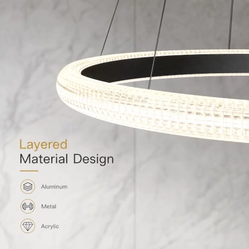 Modern LED Bedroom Chandelier - up to 100 cm