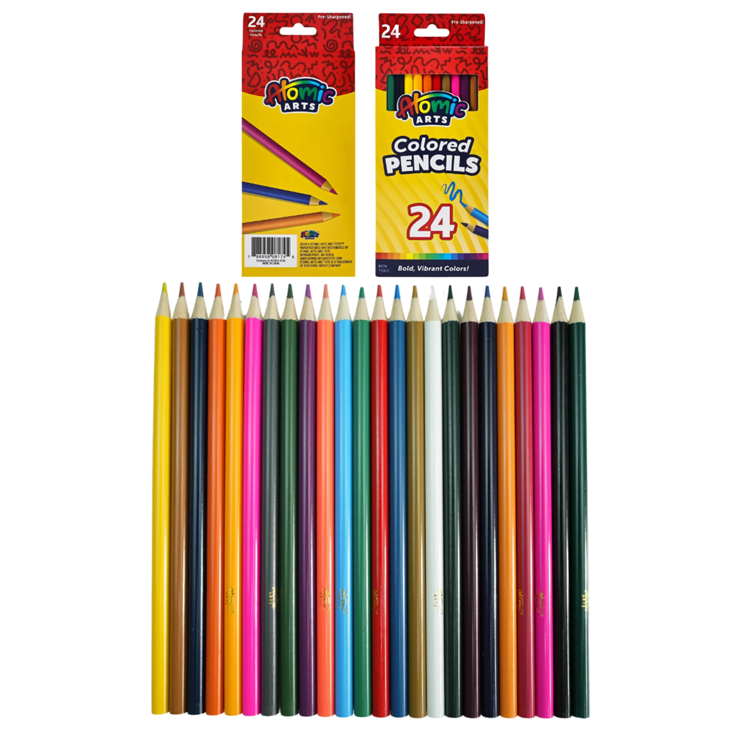 Atomic Arts Colored Pencils - 24 Pcs