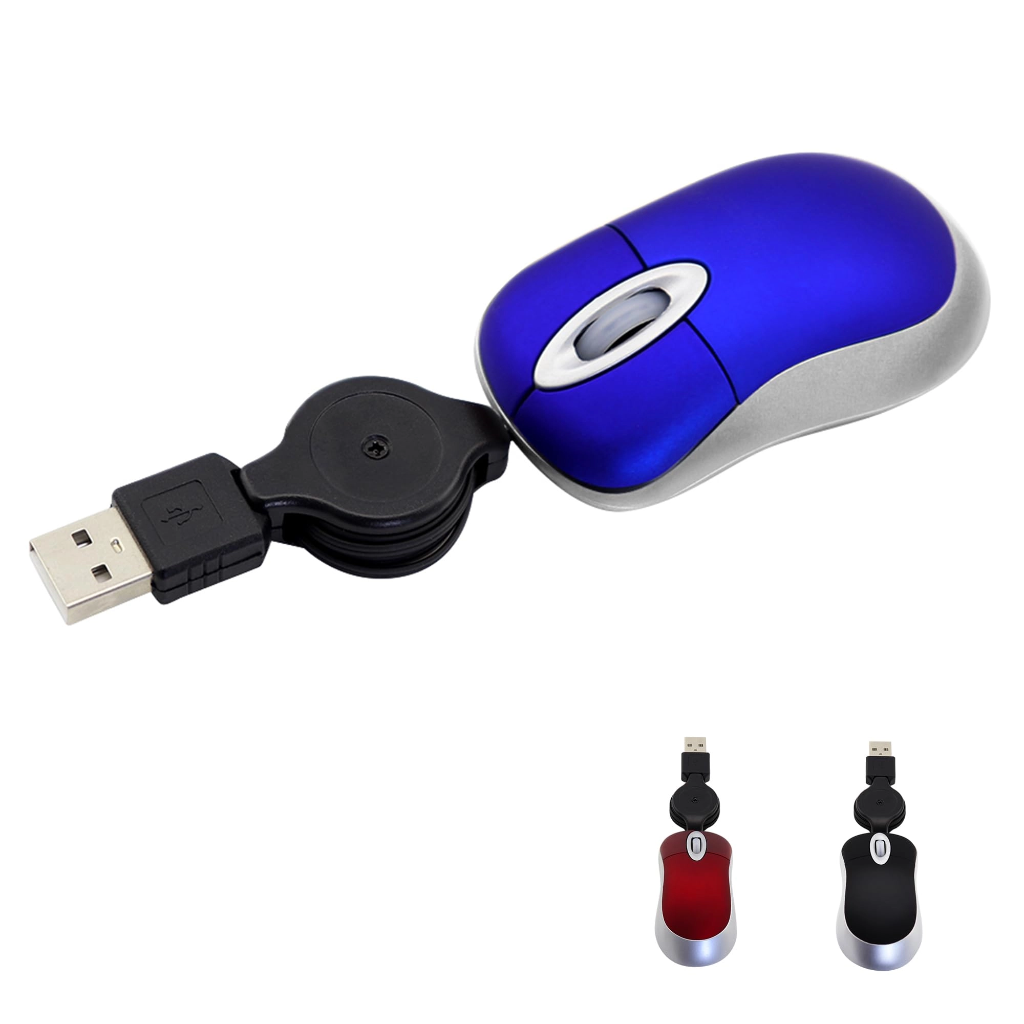 Mini Retractable Cable Mouse - Wired