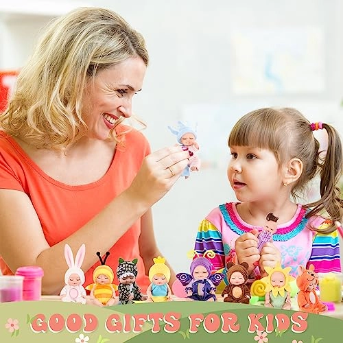 Reborn Baby Doll - 10 Pcs 4 Inch Animal Clothes Ages 3+