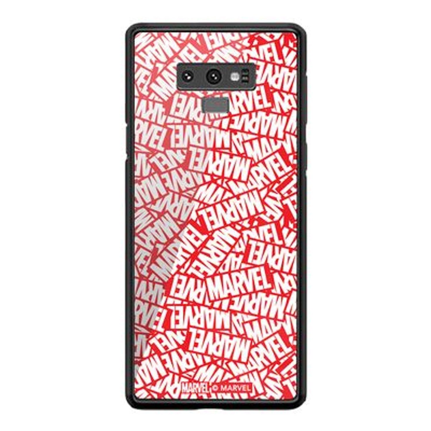 Wackylicious Logo Collage Back Case for Galaxy Note 9 - TPU Bumper Case + Tempered Glass Back