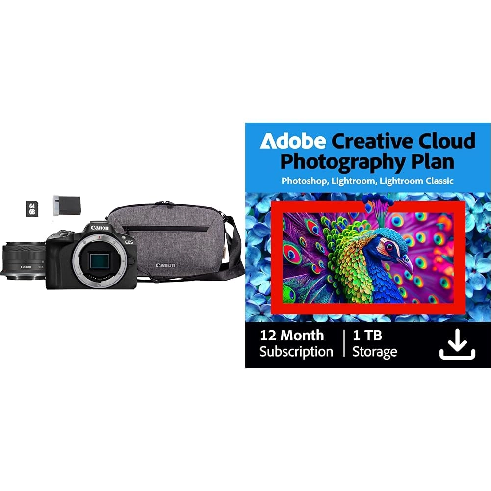 EOS R50 - 24.2MP + RF-S 18-45mm F4.5-6.3 IS STM