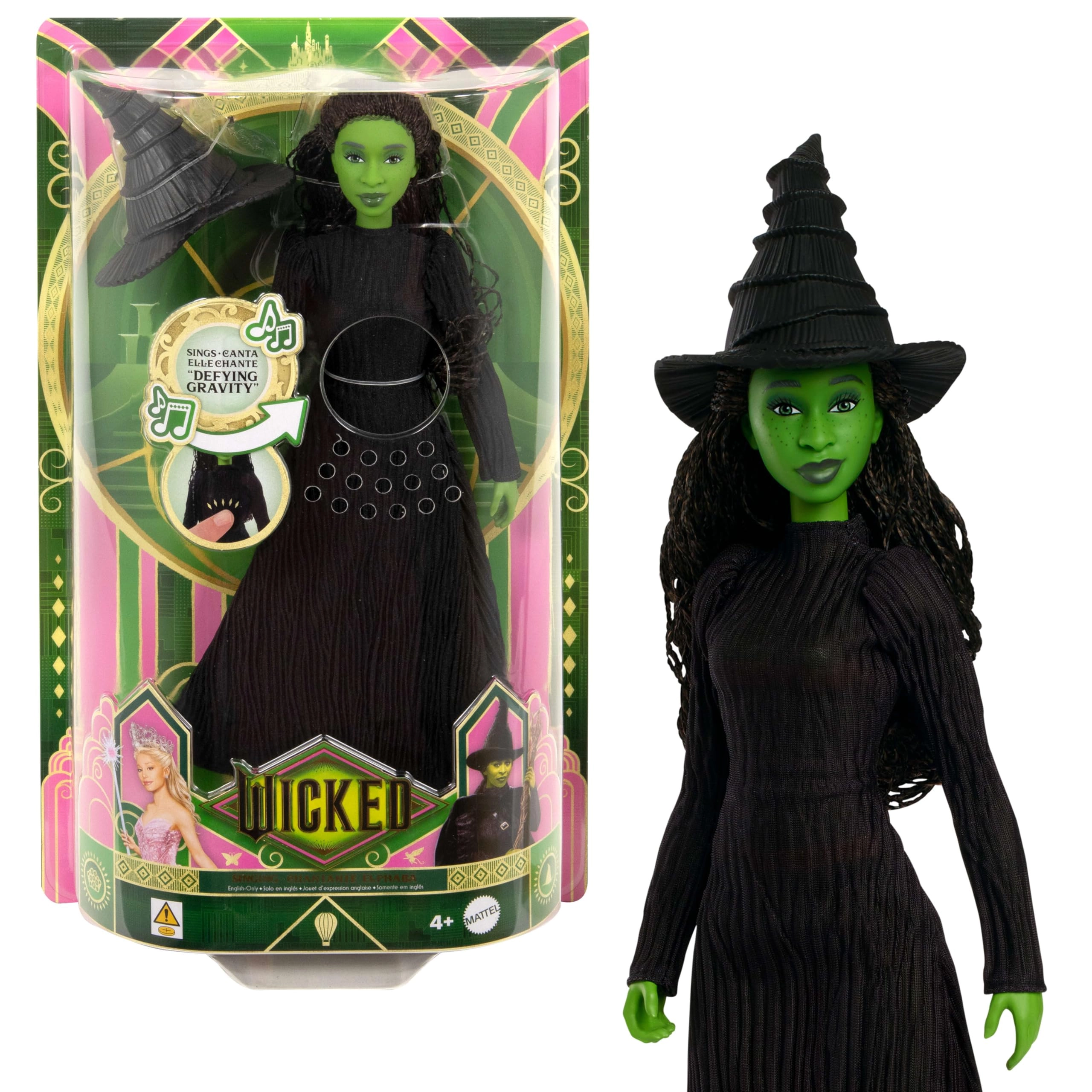 Mattel Elphaba Singer Doll - Plastic green skin singing Ages 4+