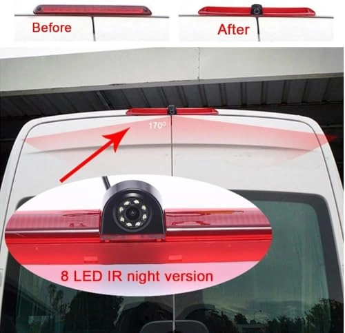 Reversing Camera + LCD Colour Display Monitor - Night vision AHD video signal or CVBS signal 1280 x 720 pixels