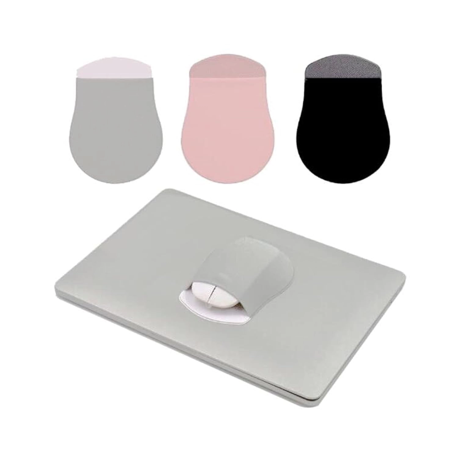 Hodmopli Universal Stick-On Mouse Pouch - 3 Pack Grey Black Pink