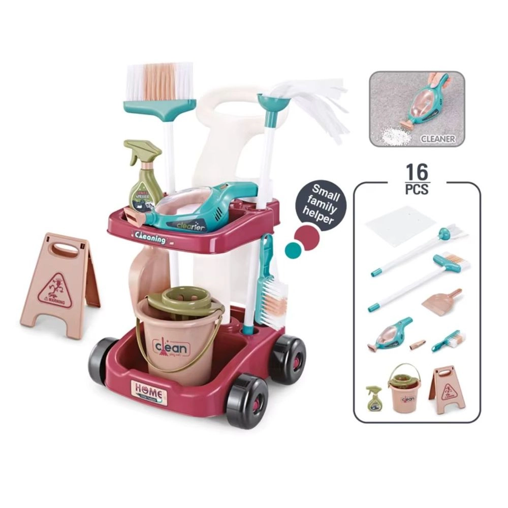 Cleaning Cart Kit - Suitable for 3 years and above 16 Pcs
