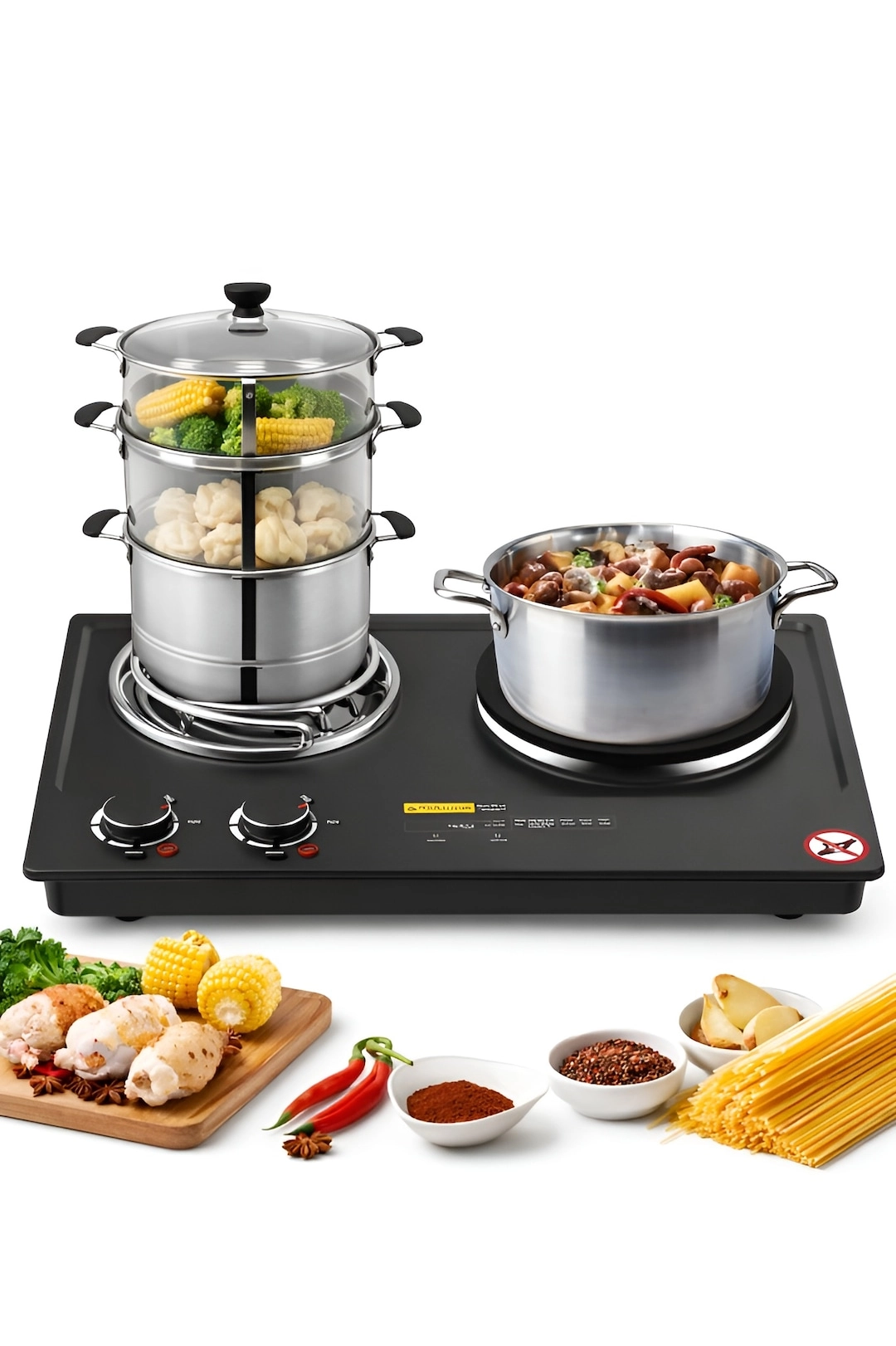 Silvonix Double Burner ELECTRIC Cooker