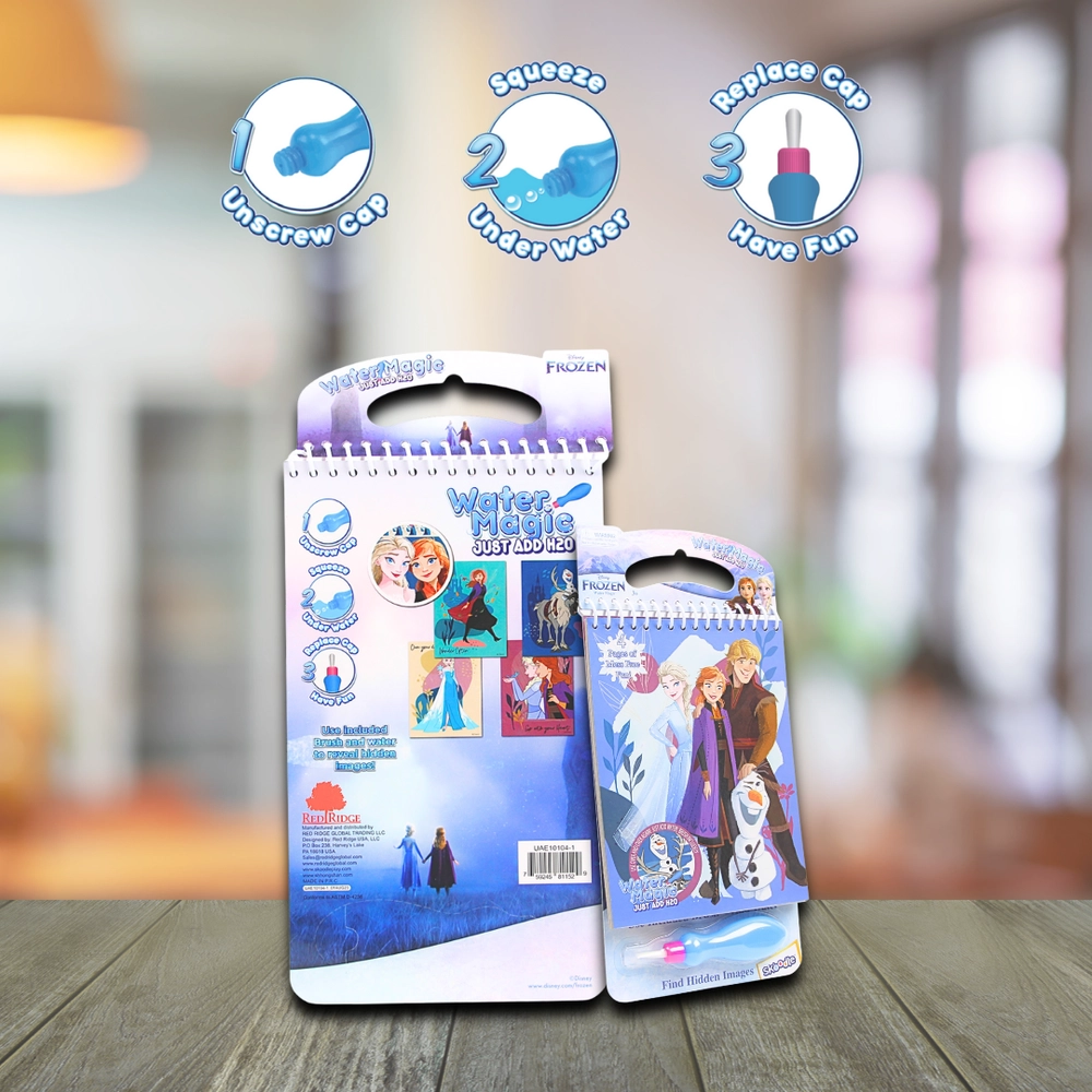 Frozen Water Magic Pad - 4 reusable reveal pages 1 reusable water brush