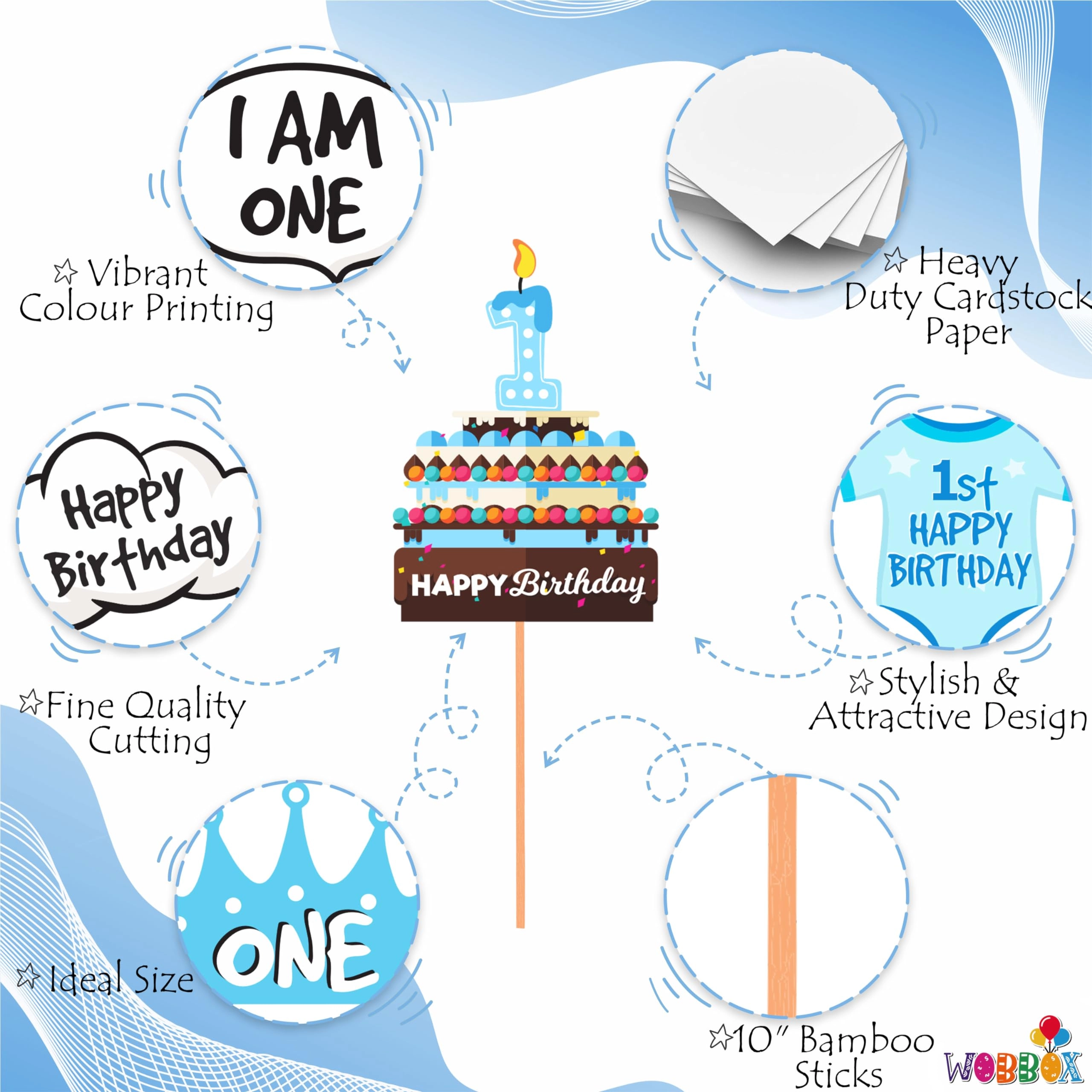 First Birthday Party Props - 26 piece(s) Birthday