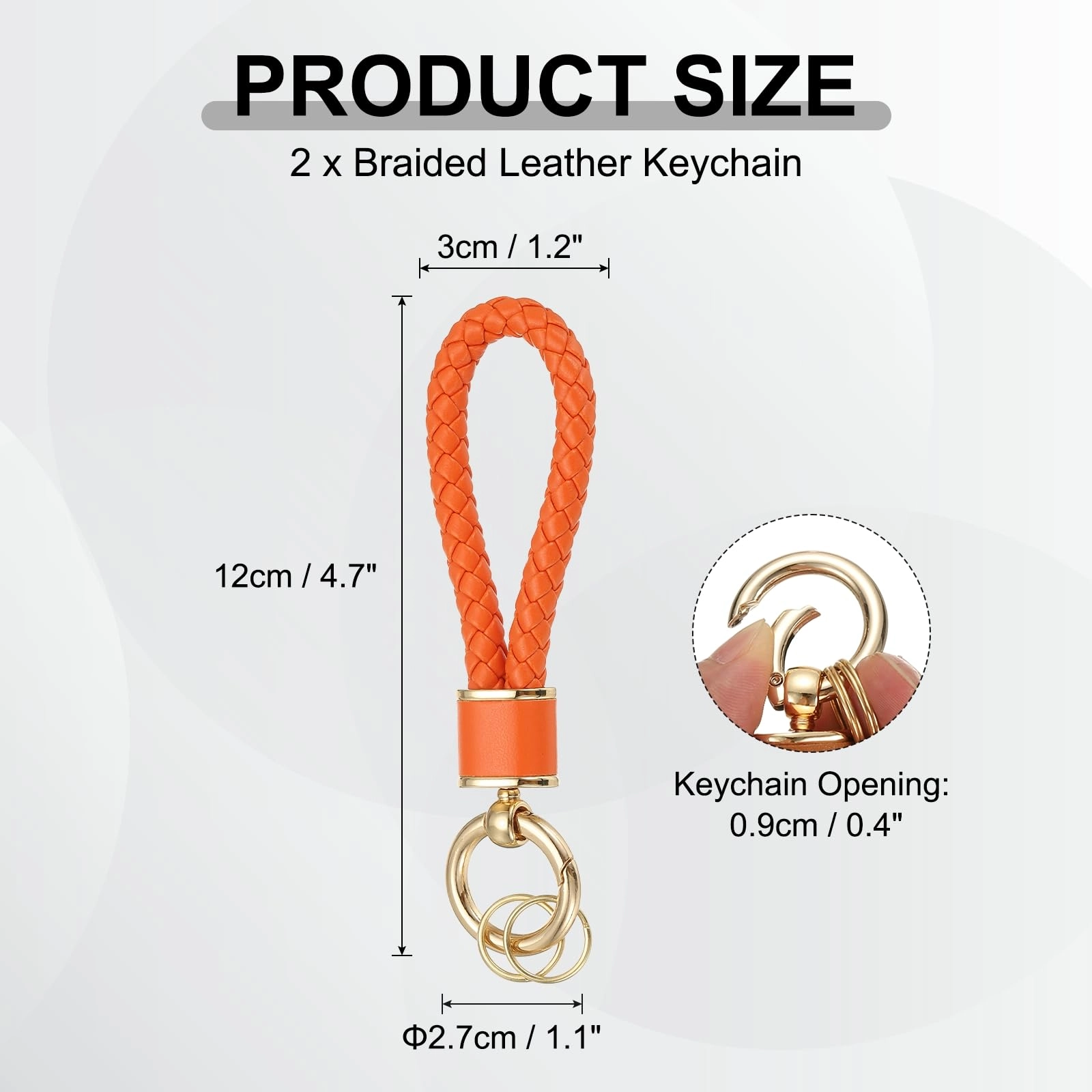 Braided Leather Keychain - Animal