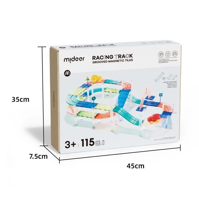 Magnetic Tiles Racing Track Addition - 115 pcs