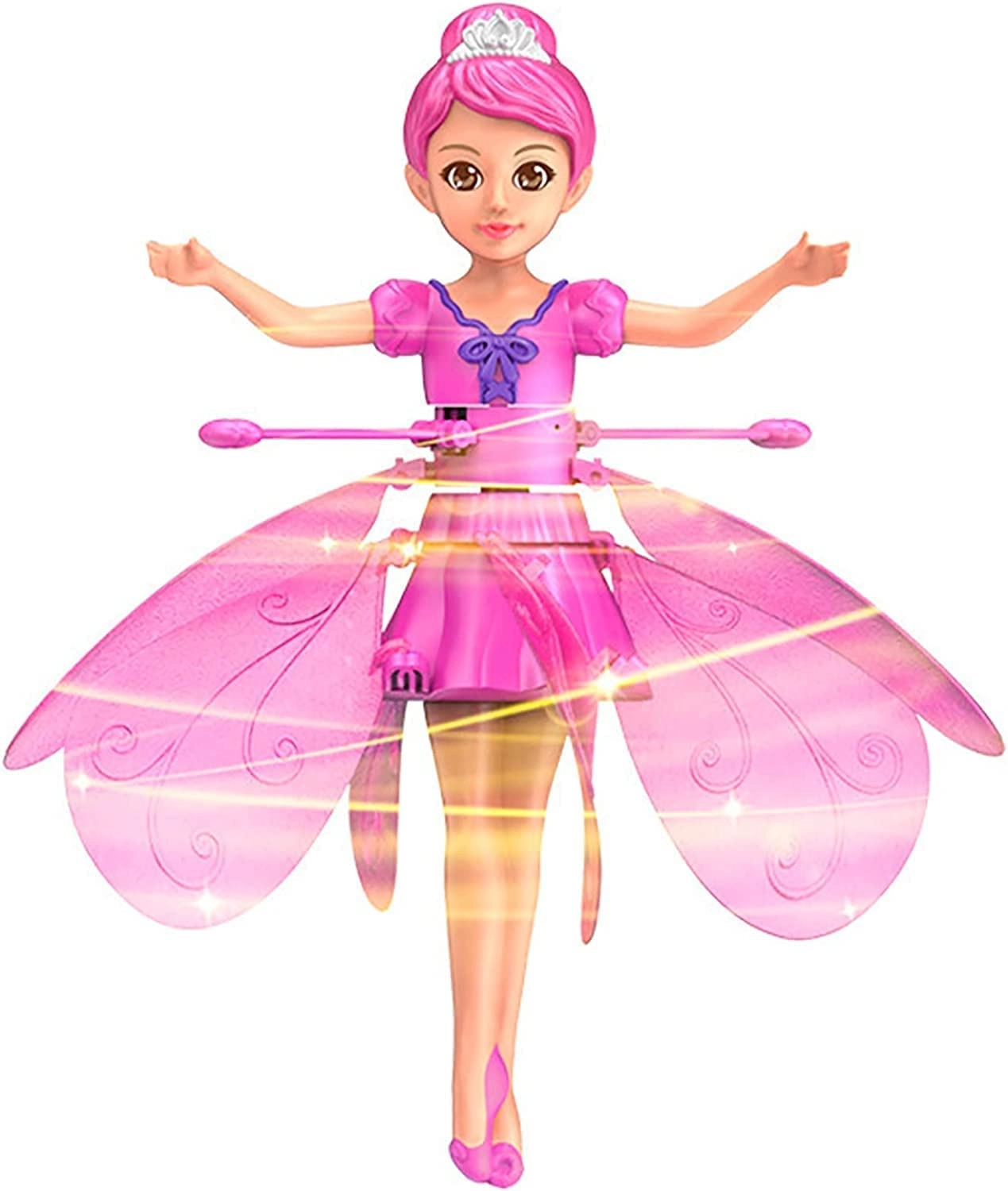 Petrichor Flying Fairy Princess Doll - hand-controlled USB rechargeable pink