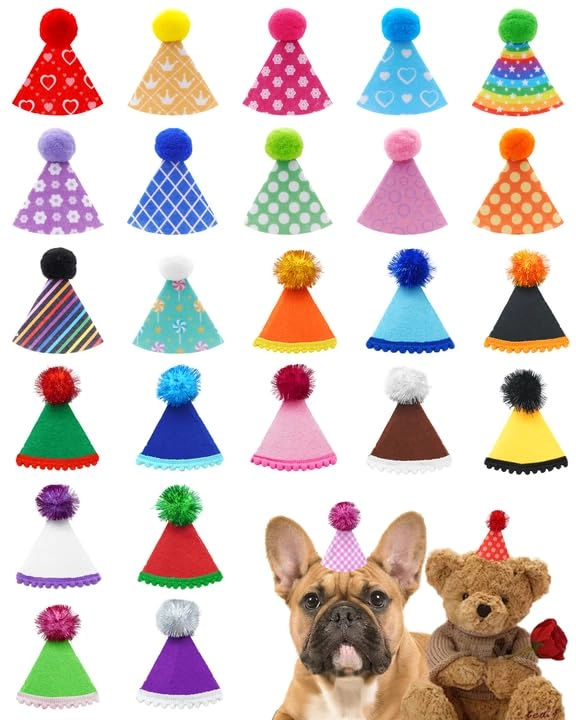 bipy Mini Felt Party Hat - 6 Cat, Dog S