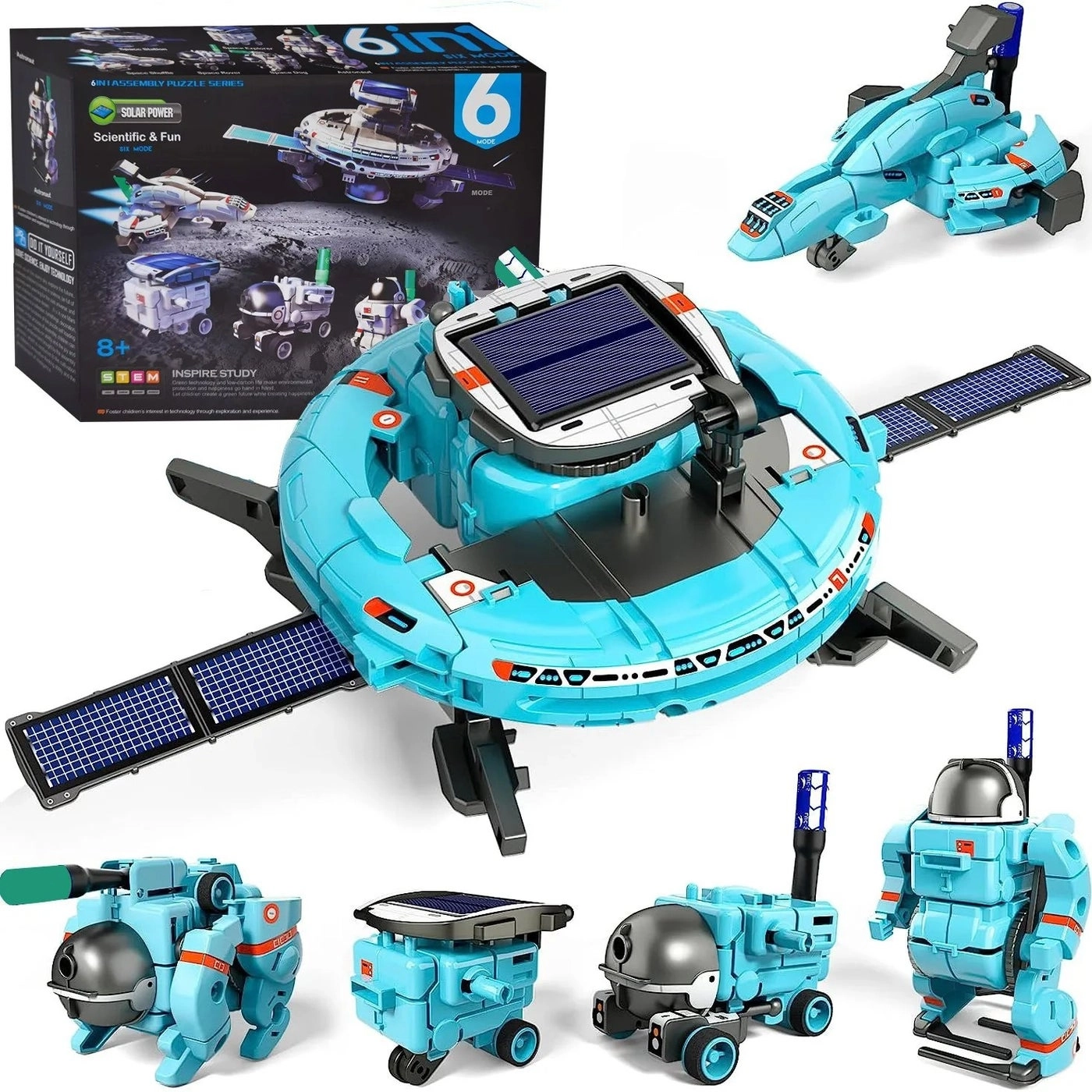 Bluejw 6-in-1 STEM Solar Robot Kit Engineering - 8 years+