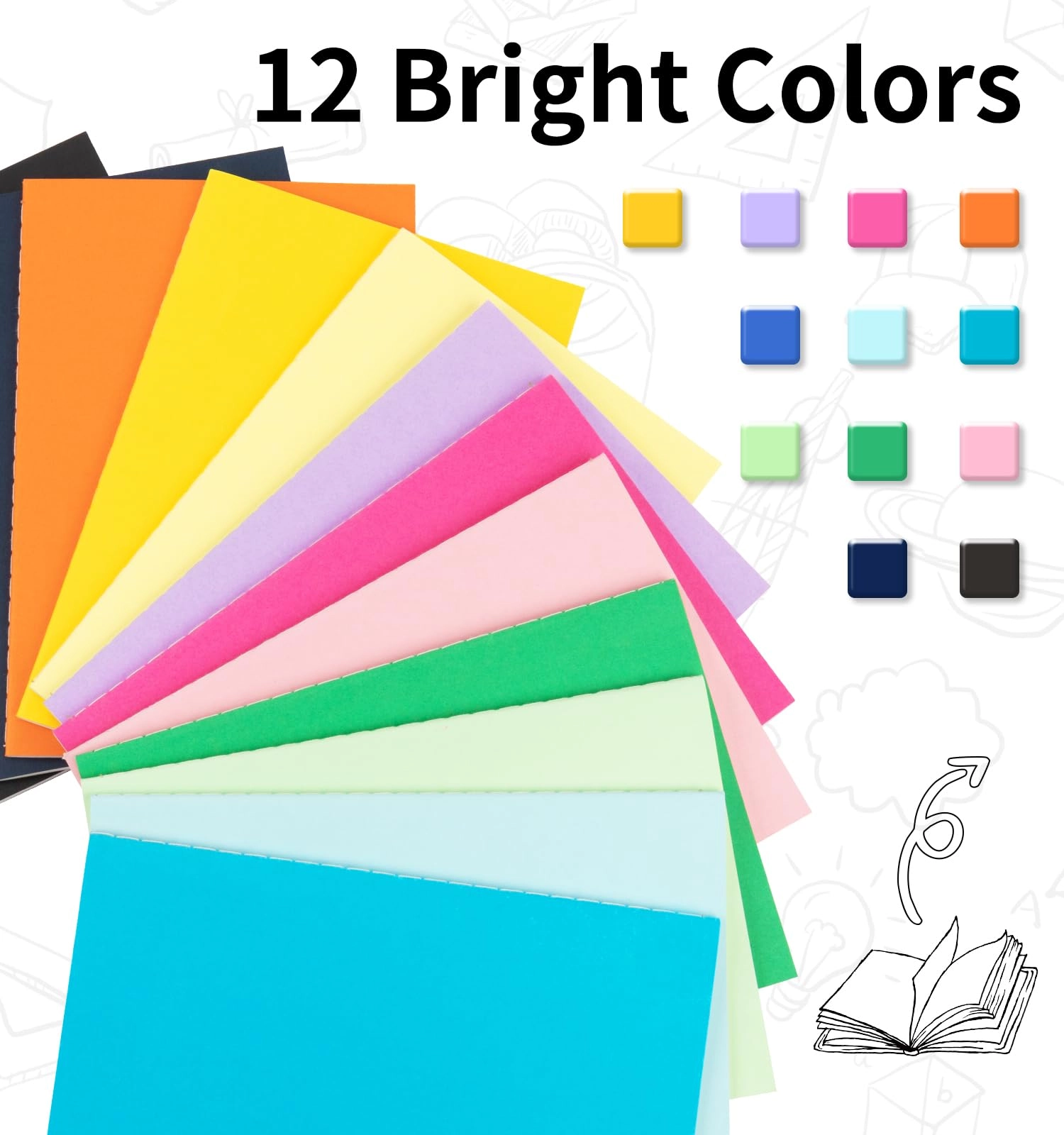 Lined Notebooks A5 - Lined 30 Sheets