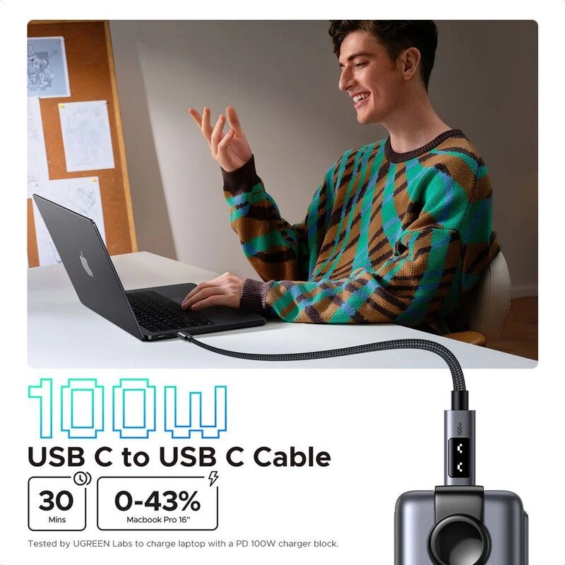 US300 Cable 100W USB-C to USB-C 1m