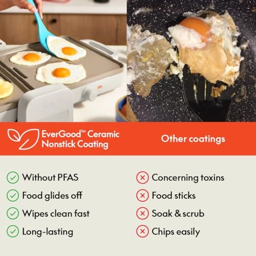 Fold & Store Dual Temp Griddle - 2 Zones 10" x 20"